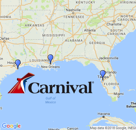 Carnival Increased Capacity in Tampa Galveston and New Orleans